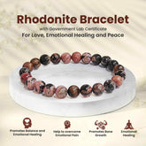 Rhodonite Bracelet with Certificate